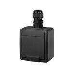 AQUANT 2K gniazdo natynkowe pojedyncze z uziemieniem 2P+Z IP 65 - kolor antracytowy 5041-67 EP Nasielsk