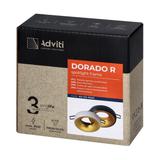 DORADO R, ramka dekoracyjna oprawy punktowej, GU10 max. 35W, okrągła, stała, biało-złota