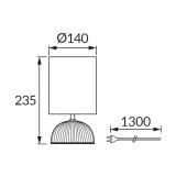 Lampka stołowa PASMA E14 BROWN