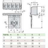 Gniazdo picoMAX raster 7,5mm 2‑biegunowe z płytką uchwytową i suwakiem 2092‑3102/002‑000 /100szt./ WAGO