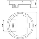 GES R2 7011, Kaseta zasilająca z wyjściem przewodu