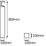 ENDURA STYLE PYRAMID 80CM 9W ST LEDV Oprawa zewnętrzna