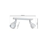 Milagro plafon (reflektorki) Pik White 2xE27 MLP9680