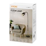 GRACE 1P, lampa podłogowa, E27, max. 18W, 160 cm, czarna