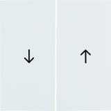 BERKER B.Kwadrat Klawisze nadrukowany symbol strzałka do łącznika żaluzjowego biały 5316258999 HAGER