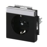 FUTURE Gniazdo SCHUKO z polem opisowym Z uziemieniem, 2P+E czarny matowy 2CKA002011A3884 ABB