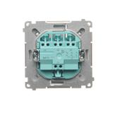 Simon Basic Przycisk potrójny 10A 250V szybkozłączka srebrny mat BMP31.01/43 KONTAKT
