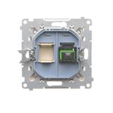 Simon 55 Gniazdo światłowodowe / optyczne pojedyncze SC/APC Szampański mat TGS1.01/144 KONTAKT