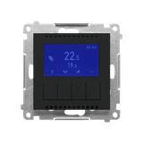 Simon 55 Termostat programowalny z wyświetlaczem Czarny mat
