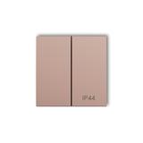 Klawisze podwójne do łączników IP44 ICON, MINI (komplet dwóch sztuk) łososiowy 62MKLH-2 KARLIK