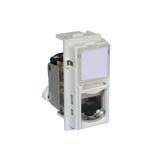 LIVING NOW - GNIAZDO RJ45 - UTP - KAT.6A - 1 MODUŁ - PIASKOWY BEŻ, Bticino