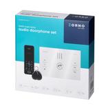 SANDI, zestaw domofonowy jednorodzinny, bezsłuchawkowy 2-żyłowy, z szyfratorem i czytnikiem breloków