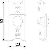 GEV 36, ŁĄCZNIK NAROŻNY REGU.GEV FT