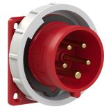 WTYCZKA TABLICOWA PROSTA 16A 3P+Z+N 400V 50/60Hz 6h IP67 ( KOŁNIERZ: 75X75, ROZSTAW ŚRUB: 60X60)