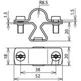 Wspornik DEHNhold do iglic 16 mm, z gwintem wewn. M8, NIRO