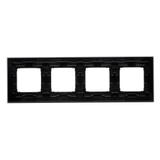 Simon 54 NATURE WMDZ-0140xS-082 Ramka 4-krotna Nature-Metal, INOX NERO, IP20/IP44. (IP44-należy zast DRN4/82 KONTAKT