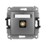 MINI Mechanizm gniazda antenowego pojedynczego typu F (SAT) pozłacany grafitowy