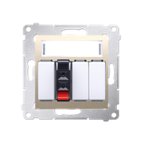 Simon 54 Gniazdo głośnikowe 1-krotne Przekrój przewodów dla wejścia i wyjścia 25 mm2 złoty mat