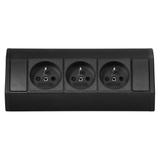 Gniazdo meblowe narożne 3x2P+Z czarne kuchnia OR-GM-9001/B ORNO