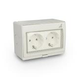 Gniazdo podwójne Schuko natynkowe G2SN IP55 /AQUA55/ OPATÓWEK