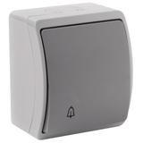 Przycisk dzwonek n/t AQUATIC IP44 szary-grafit 10 szt. OR-OE-7104/GR/10 ORNO