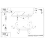 Sollux Plafon FORNES 2 czarny SL.1121