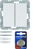 BERKER S.1/B.3/B.7 KNX RF quicklink Przycisk podwójny płaski biały 85656288 HAGER