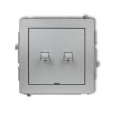 DECO Mechanizm łącznika jednobiegunowego ze schodowym w stylu amerykańskim (dwa klawisze bez piktogr