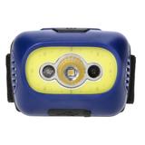 Latarka czołowa COB+LED, ładowanie USB, czujnik ruchu, niebieska LT-13/BL ORNO