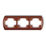 TREND Ramka pozioma potrójna brązowy metalik