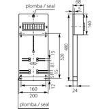 Tablica licznikowa TLR-3F (N+PE) 10.1 46032 OPATÓWEK