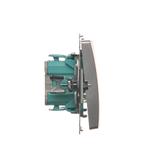 Simon Basic Łącznik schodowy 10A 250V szybkozłączka srebrny mat BMW6.01/43 KONTAKT