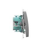 Simon Basic Przycisk światło 10A szybkozłączka satynowy