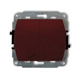 TREND Mechanizm łącznika jednobiegunowego ze schodowym (wspólne zasilanie) brązowy