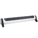 PRZEDŁUŻACZ PREMIUM, OBROTOWY, 6X2P+Z, BEZ PRZEWODU (WIELOGNIAZDOWY BLOK PRZENOŚNY) - BIAŁY/GRAFITOW