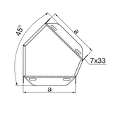 KKMBL50H42 Kolanko 45° 0,7 mm