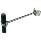 Wspornik HVI-Ex P240 ze stali nierdzewnej NIRO, fi 27 mm, AS 240 mm, z obejmą taśmową do rur 50-300