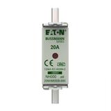 NH FUSE 20AMP 690V aM SIZE 000 Wkładka NH000 20A 690V AM podwójny wskaźnik 20NHM000B-690 EATON