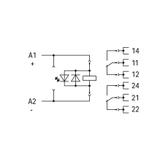 przekaźnik 230V AC 2p /5szt./ WAGO
