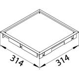 tehalit.VE-EE Pokrywa pełna płytki montaż Q08 294X294 12mm stal szary PA BDQ08127011 HAGER