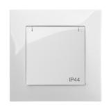 CARLA gniazdo 2P+Z IP44 z przesłonami torów prądowych białe