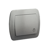 Simon Akord Przycisk światło 10A z. śrub. aluminiowy