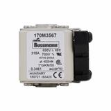 FUSE 315A 690V 1*GKN/50 AR UC Wkładka szybka 315A AC 690V rozmiar 1 45x59x51 mm aR, 170M3567 EATON