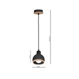 Milagro lampa wisząca Oval E27 czarna MLP7045