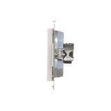Simon 55 Gniazdo komputerowe RJ45 kategoria 5e + telefoniczne RJ12 Jasnoszary mat T5F.01/114 KONTAKT