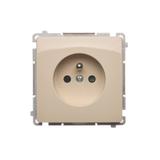 Simon Basic Gniazdo wtyczkowe z uziemieniem z przesłonami torów prądowych 16A 250V zaciski śrubowe beż BMGZ1Z.01/12 BMGZ1z.01/12 KONTAKT