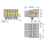 Gniazdo MCS‑MIDI Classic 10‑biegunowe szare raster 5mm 231‑110/008‑000 /50szt./ WAGO