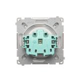 Simon Basic Gniazdo wtyczkowe z uziemieniem bryzgoszczelne IP44 16A 250V zaciski śrubowe biały BMGZ1B.01/11 KONTAKT