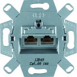 one.platform Gniazdo komputerowe UAE podwójna (RJ45) ekran. kat.6a iso (mechanizm) Berker 4587 WDF410862 HAGER