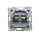 Simon 55 Gniazdo światłowodowe / optyczne podwójne SC/APC Grafitowy mat